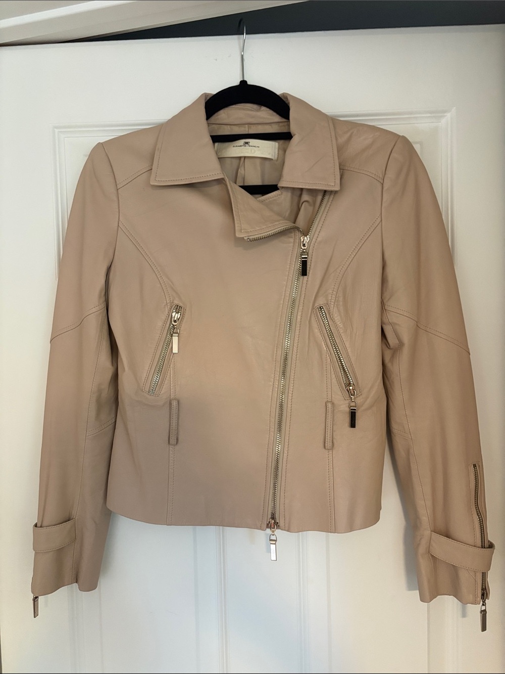 Elisabetta Franchi Pink Leather Jacket